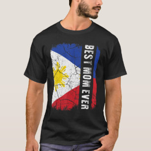 Beste Filippijnse mam op de Filippijnen Vlag moede T-shirt