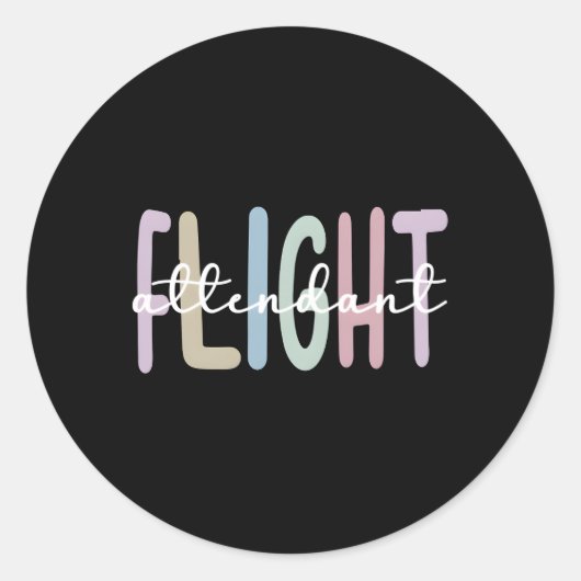 Beste Flight Attendant waardering Stewardess Ronde Sticker (Voorkant)