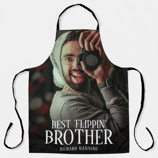 Beste 'Flippin' Broer Foto | Naam Schort (Voorkant)
