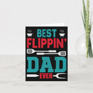 Beste Flippin' Dad Ever Vaderdag BBQ Grill Dad B Kaart