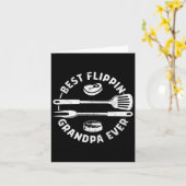 Beste Flippin Opa Ooit Grappige BBQ Grillen Smoki Kaart (Gele Bloem)
