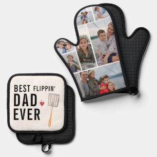 Beste Flippin 'Papa Ooit 7 foto's Ovenwant & Pannenlap Set