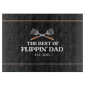 Beste Flippin Papa Spatel Grappige Retro Snijplank (Voorkant)