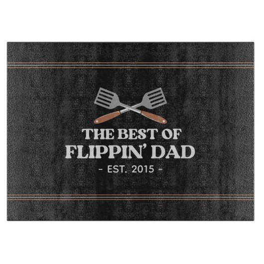 Beste Flippin Papa Spatel Grappige Retro Snijplank (Voorkant)