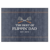 Beste Flippin Papa Spatel Grappige Retro Snijplank (Voorkant)