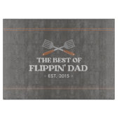 Beste Flippin Papa Spatel Grappige Retro Snijplank (Voorkant)