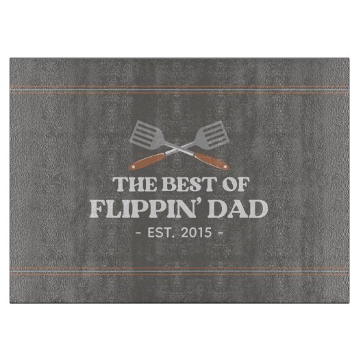 Beste Flippin Papa Spatel Grappige Retro Snijplank (Voorkant)