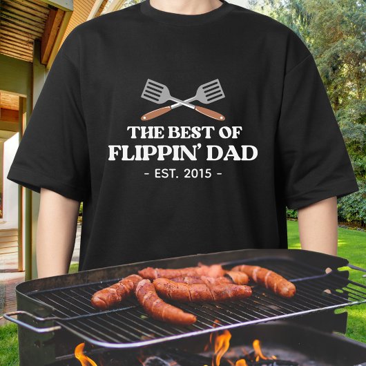 Beste Flippin Papa Spatel Grappige Retro T-shirt
