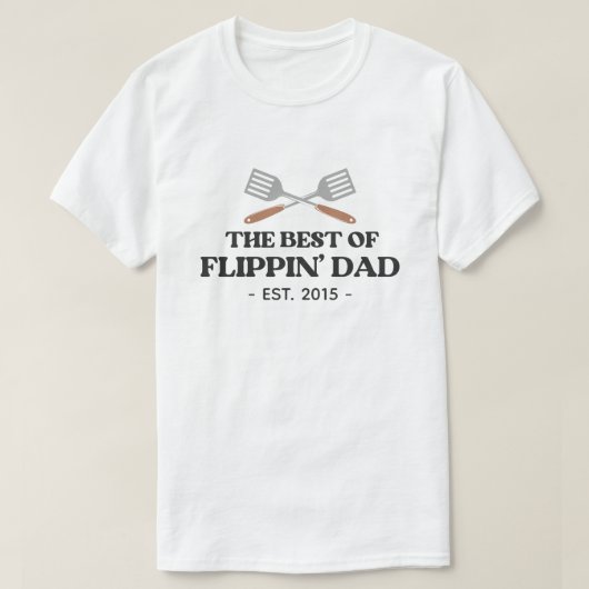 Beste Flippin Papa Spatel Grappige Retro T-shirt (Design voorkant)