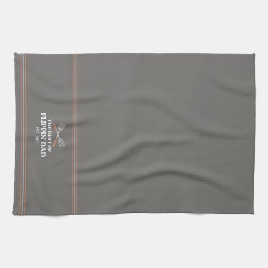 Beste Flippin Papa Spatel Grappige Retro Theedoek (Horizontaal)