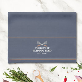 Beste Flippin Papa Spatel Grappige Retro Theedoek