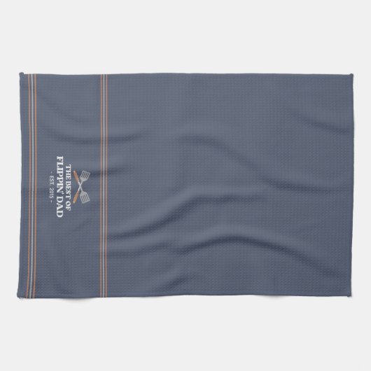 Beste Flippin Papa Spatel Grappige Retro Theedoek (Horizontaal)