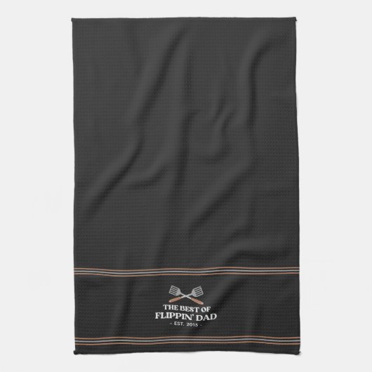 Beste Flippin Papa Spatel Grappige Retro Theedoek (Verticaal)