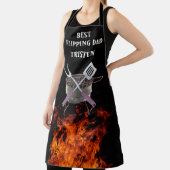 Beste Flipping Vader Vlam Naam Monogram Grill BBQ  Schort (Insitu)