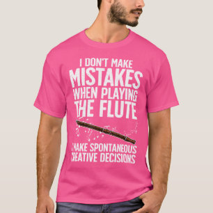 Beste fluit kunst voor mannen vrouwen muziekinstru t-shirt