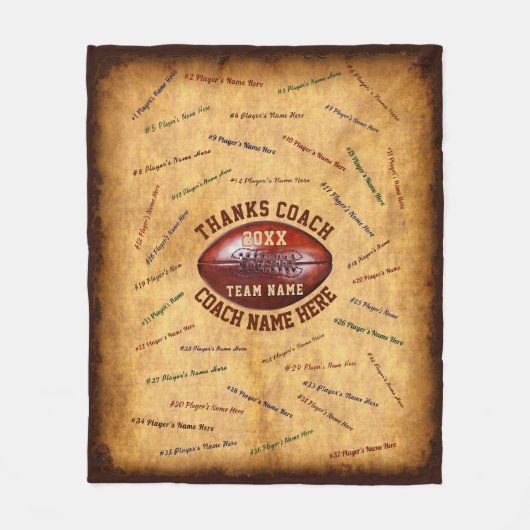 Beste Football Coach-cadeaus, handtekeningen van A Fleece Deken (Voorkant)