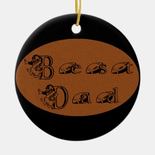 Beste Football van papa Keramisch Ornament (Voorkant)