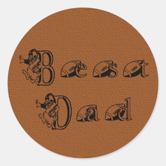 Beste Football van papa Ronde Sticker (Voorkant)