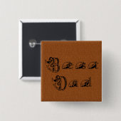 Beste Football van papa Vierkante Button 5,1 Cm (Voorkant /achterkant)