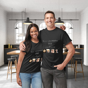 Beste foto op maat van opa, zwart t-shirt