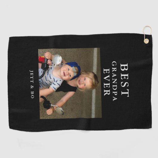Beste foto op opa Ever Golfhanddoek (Horizontaal)