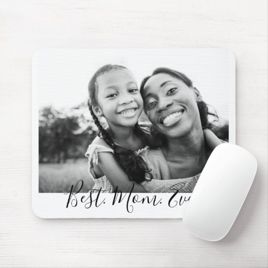 Beste foto van Mam Ever Black en White Script Muismat (Met muis)