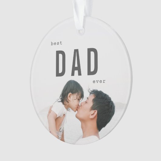 Beste foto van pa Ever minimalistisch Ornament (voorkant)