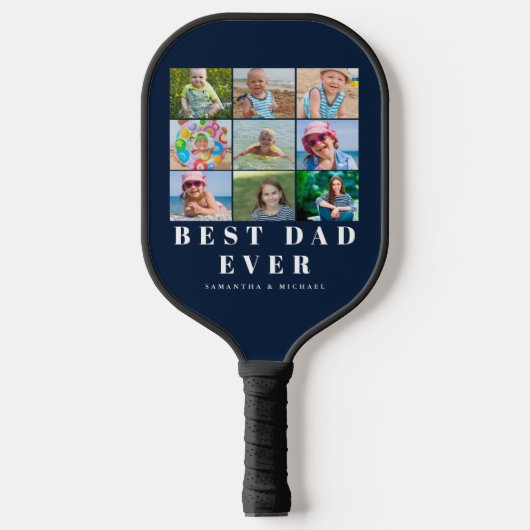 Beste foto van vader Collage Pickleball Paddle (Voorkant)