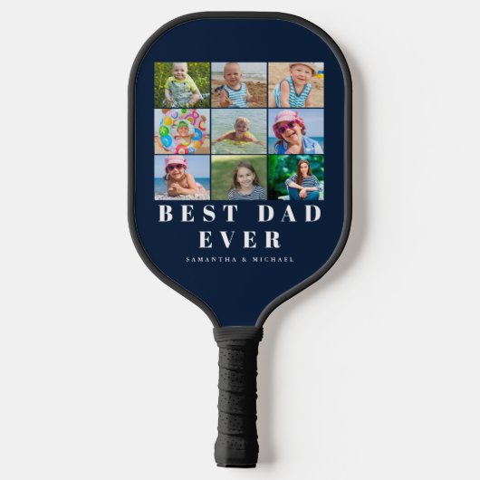 Beste foto van vader Collage Pickleball Paddle (Achterkant)