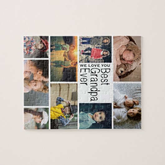 Beste fotocollage op opa Ever Legpuzzel (Horizontaal)