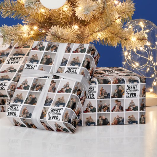 Beste fotocollage op opa, ooit 8 cadeaupapier (Feestdagen)
