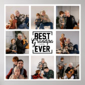 Beste fotocollage op opa, ooit 8 poster (Voorkant)