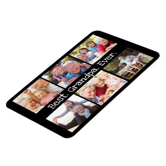 Beste fotocollage van opa ooit in het zwarte moder magneet (Linkerzijde)