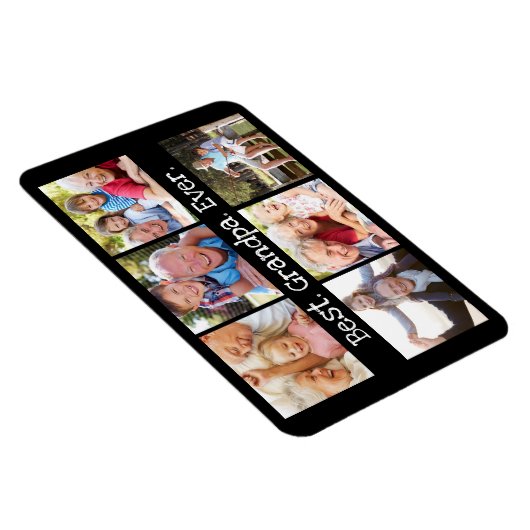 Beste fotocollage van opa ooit in het zwarte moder magneet (Rechterzijde)