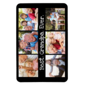 Beste fotocollage van opa ooit in het zwarte moder magneet (Verticaal)