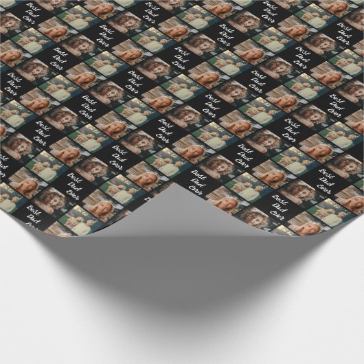 Beste foto's van vader en kind ontwerpen cadeaupapier (Hoek)