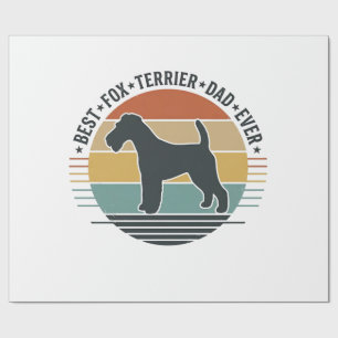Beste Fox Terrier Vader Ooit Vintage Hond Shirt_1 Cadeaupapier