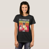 Beste franchie pap ooit zonnebank actief t-shirt (Voorkant volledig)