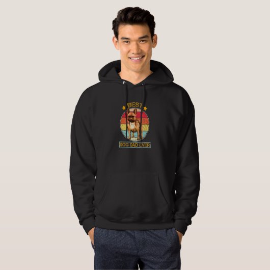 Beste franchie vader ooit Franse Bulldog Fathers D Hoodie (Voorkant volledig)