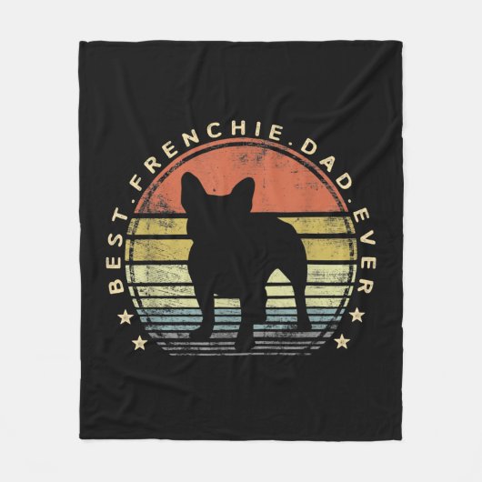 beste franchie vader ooit | Papa franse bulldog gi Fleece Deken (Voorkant)