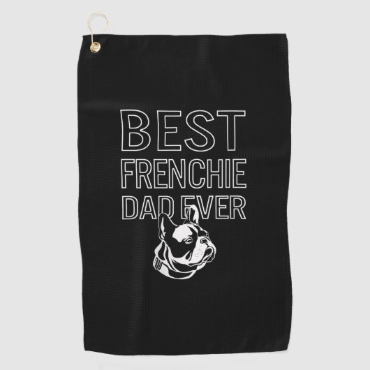 Beste franchie vader van papa Franse bulldog Gift Golfhanddoek (Voorkant)