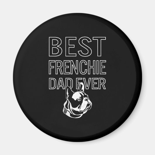 Beste franchie vader van papa Franse bulldog Gift Magneet (Voorkant)