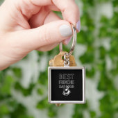 Beste franchie vader van papa Franse bulldog Gift Sleutelhanger (Hand)