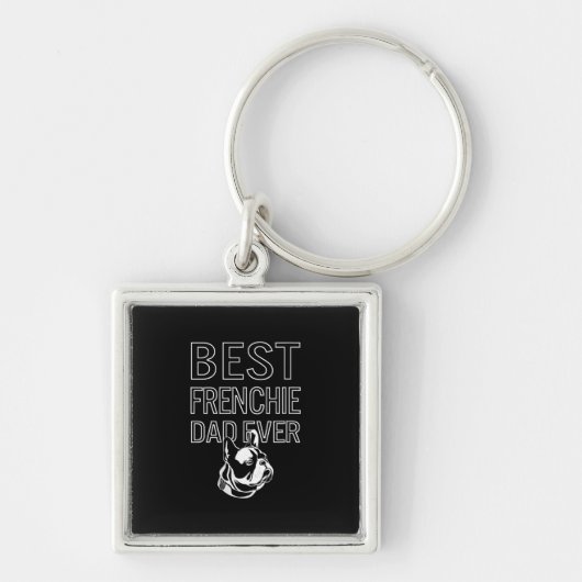 Beste franchie vader van papa Franse bulldog Gift Sleutelhanger (Voorkant)