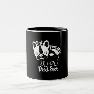 Beste franchie vader van papa Franse Bulldog Lover Tweekleurige Koffiemok