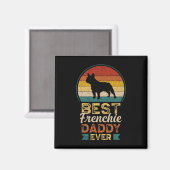 Beste franchise papa ooit retro zonsondergang magneet (Voorkant / Achterkant)