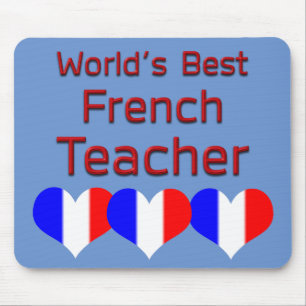 Beste Franse leraar met hartvlag ter wereld Muismat