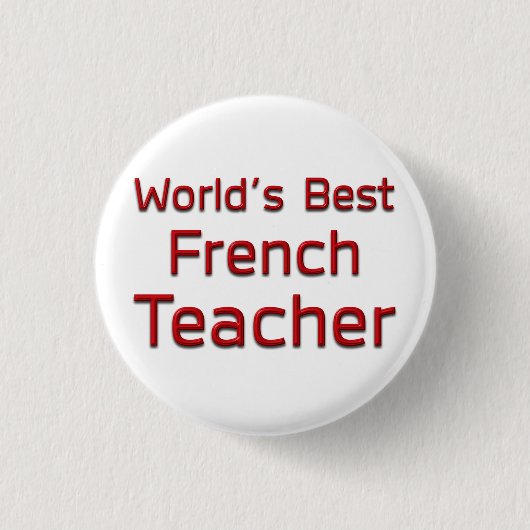 Beste Franse leraar ter wereld Ronde Button 3,2 Cm (Voorkant)