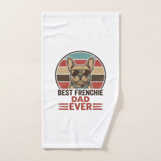 Beste Franse Papa Aller Tijden Vintage Bulldog T-s Handdoek