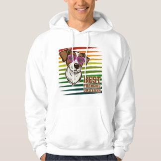 Beste Franse Papa Aller Tijdigen Grappige Hond Lie Hoodie